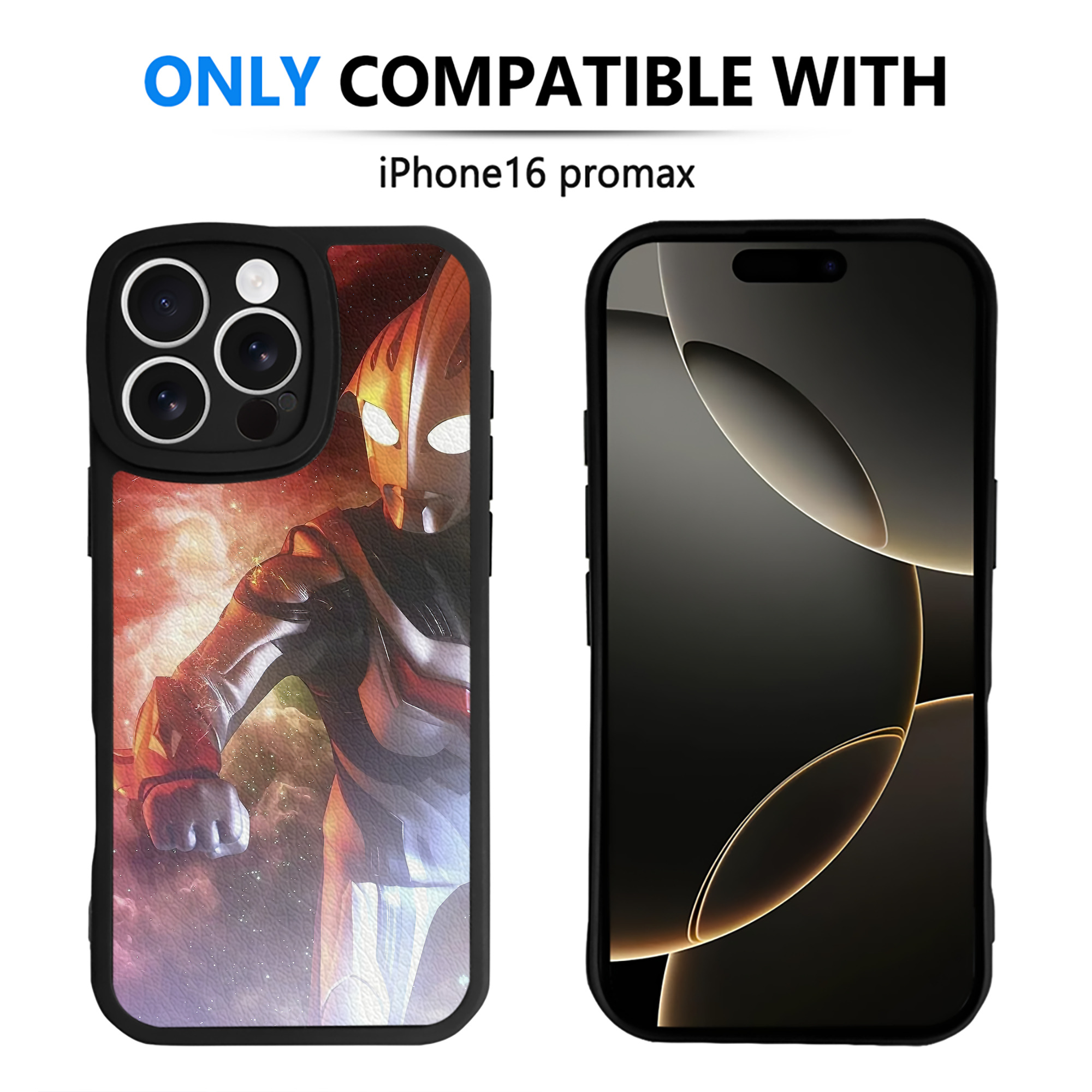 （画像用） ウルトラマン Ultraman 【iPhone 16シリーズ対応】シリコンスマホケース（レザー調） 材質：シリコン